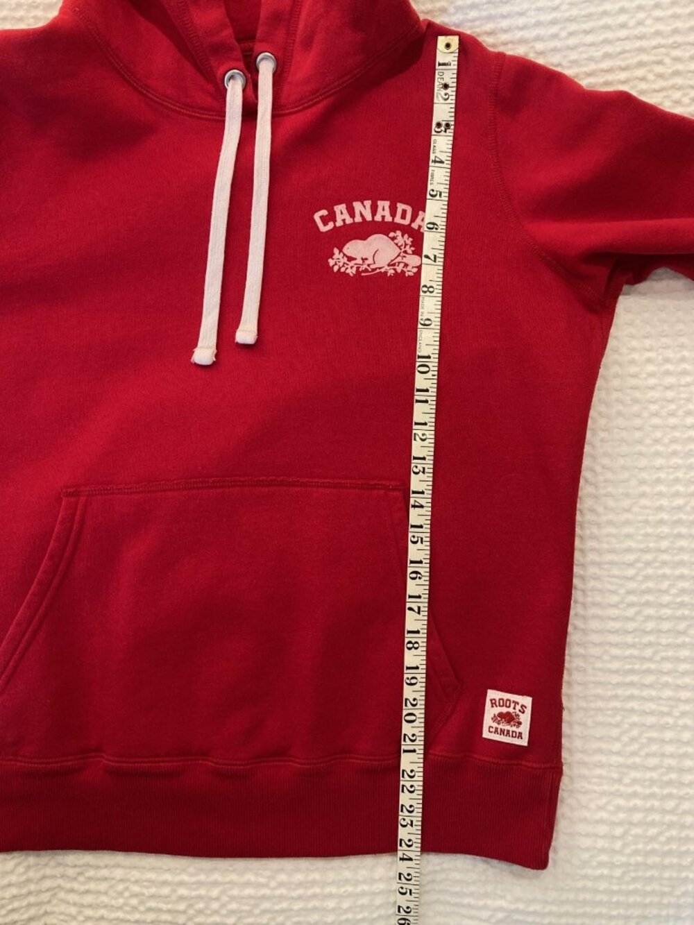 Roots Canada Women's Kanga Hoodie Sweatshirt Red Beaver Logo - Size Medium - Picture 10 of 11